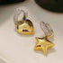 Asymmetrical Star Heart Drop Earrings Charm Jewelry RB300 - Touchy Style