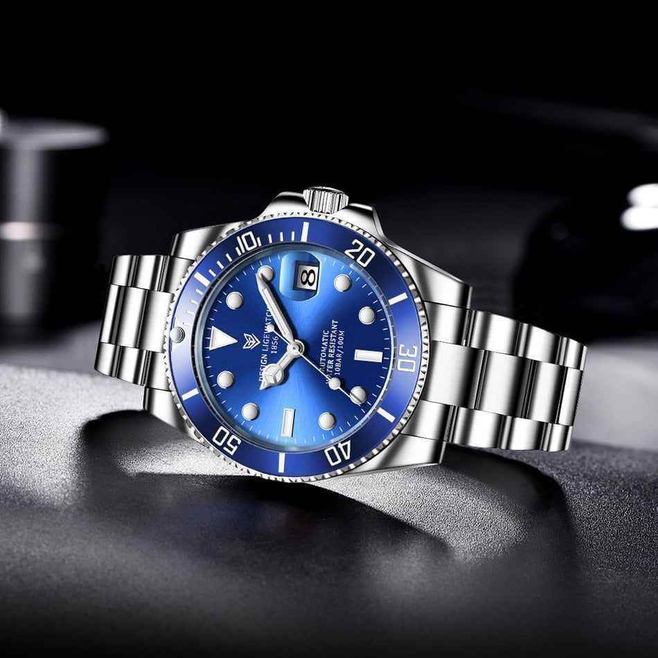 Automatic Mechanical Men Watch Fashion Luxury Stainless Steel Male Clock LOS1128 - Touchy Style .