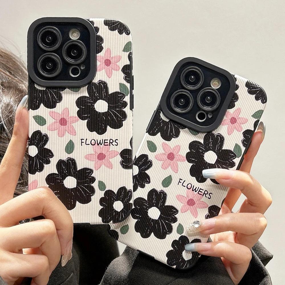 B240 Cute Phone Case: Floral Elegance for iPhone 7-15 Pro Max - Style and Protection in One! - Touchy Style .