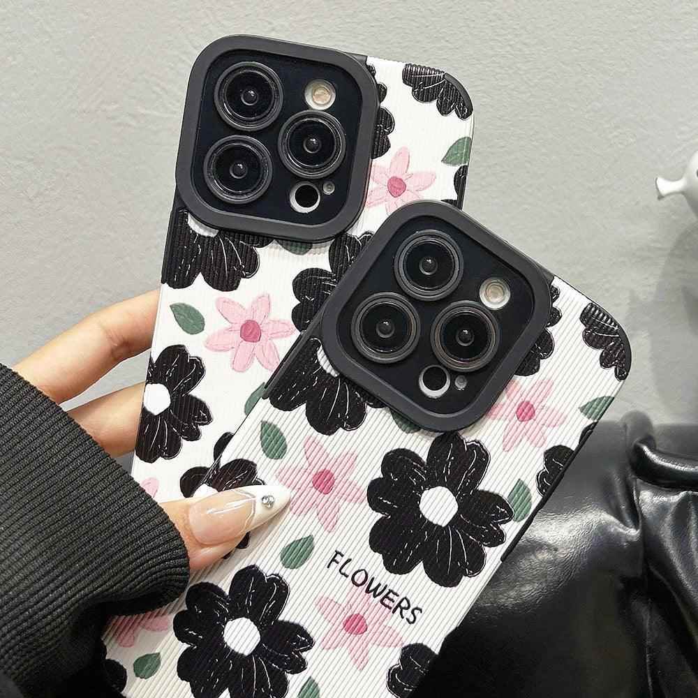 B240 Cute Phone Case: Floral Elegance for iPhone 7-15 Pro Max - Style and Protection in One! - Touchy Style