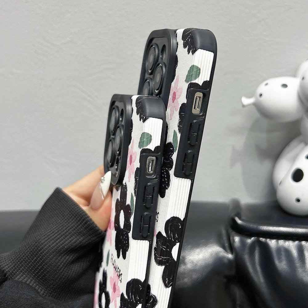 B240 Cute Phone Case: Floral Elegance for iPhone 7-15 Pro Max - Style and Protection in One! - Touchy Style