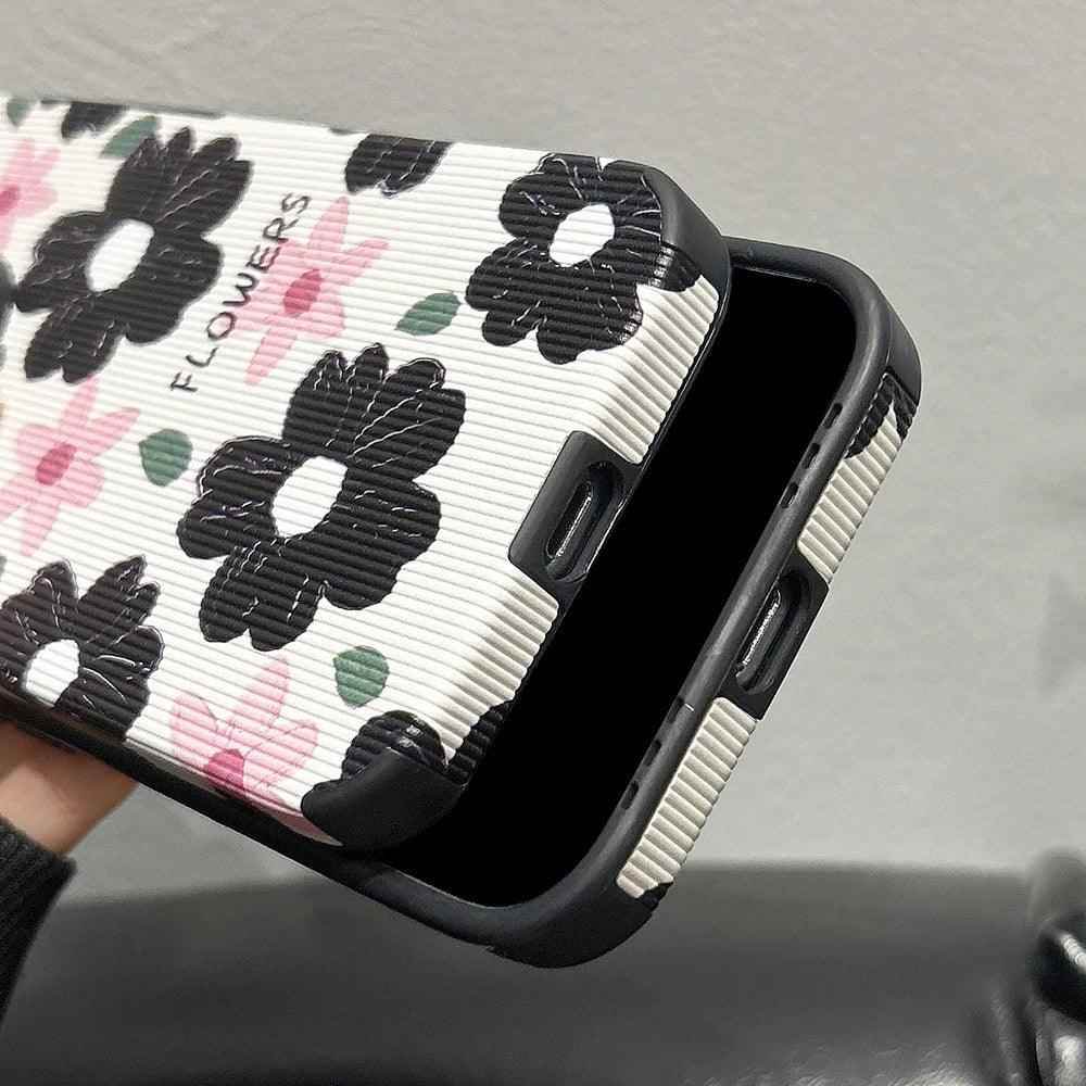 B240 Cute Phone Case: Floral Elegance for iPhone 7-15 Pro Max - Style and Protection in One! - Touchy Style