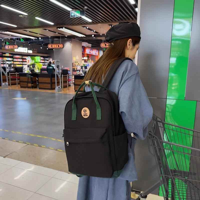 B2980 Cool Backpack - Fashion Double Handle Student School Bag - Touchy Style