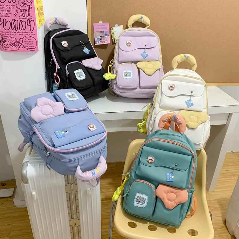 B3107 Cool Backpack - Schoolbag For Teenage Girl - Large Capacity Laptop Bag - Touchy Style