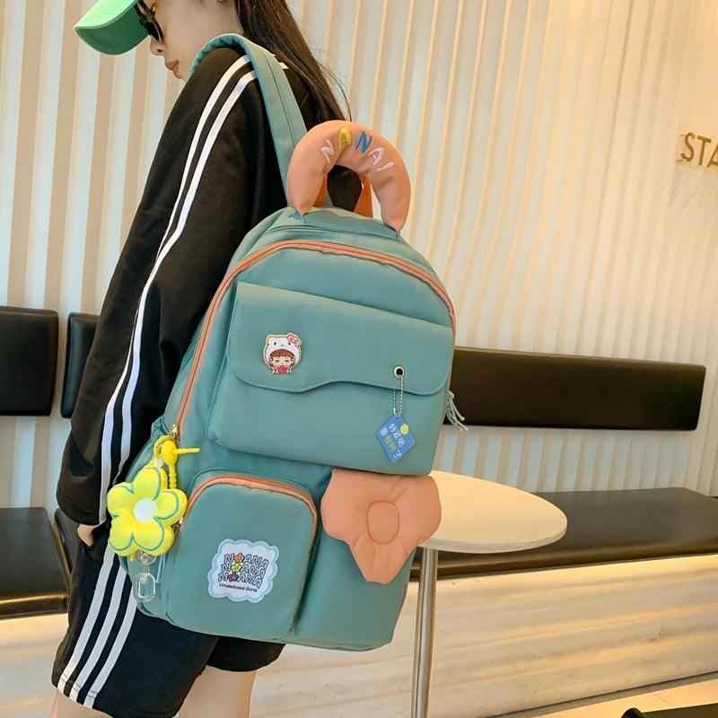 B3107 Cool Backpack - Schoolbag For Teenage Girl - Large Capacity Laptop Bag - Touchy Style