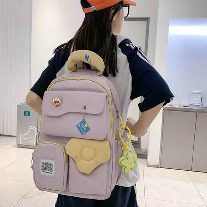 B3107 Cool Backpack - Schoolbag For Teenage Girl - Large Capacity Laptop Bag - Touchy Style