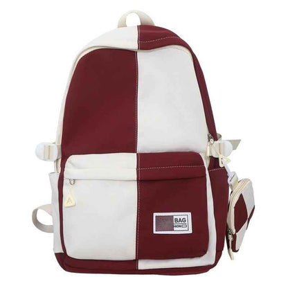 B3110 Cool Backpack - Fashion College School Bag - Grid Pattern - Touchy Style