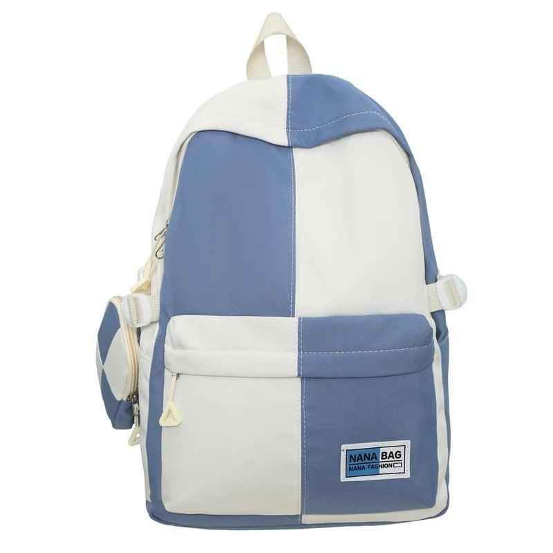 B3110 Cool Backpack - Fashion College School Bag - Grid Pattern - Touchy Style