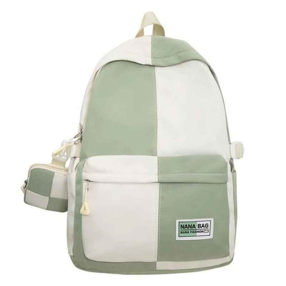 B3110 Cool Backpack - Fashion College School Bag - Grid Pattern - Touchy Style