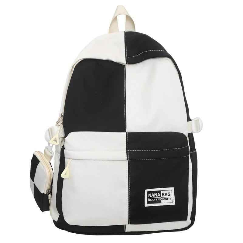 B3110 Cool Backpack - Fashion College School Bag - Grid Pattern - Touchy Style