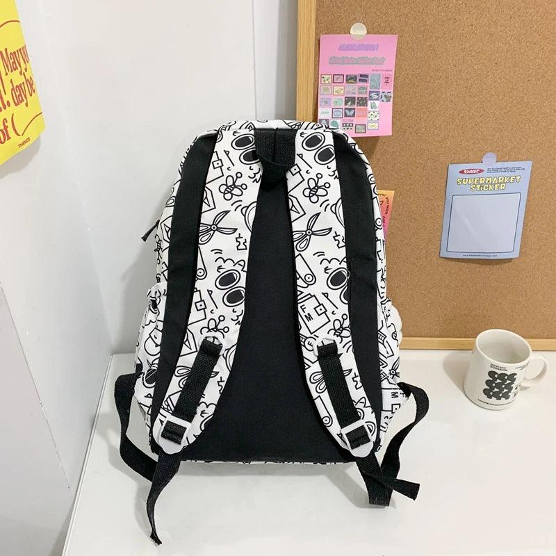BCB208 Cool Backpack - Fashion Cartoon Print Laptop Bag - Touchy Style