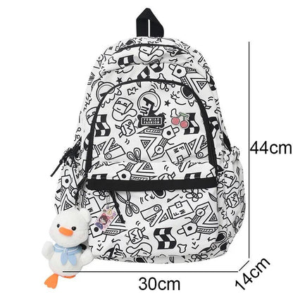 BCB208 Cool Backpack - Fashion Cartoon Print Laptop Bag - Touchy Style