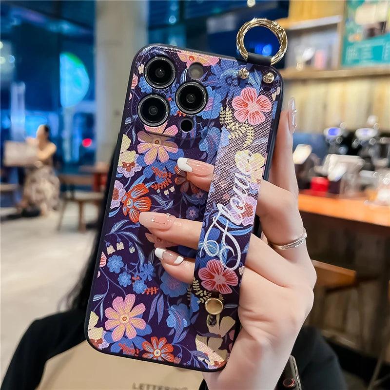 BCPC1239 Cute Phone Case for Galaxy S23 Ultra, S22, S21, S20 FE, Note 10 Lite, A53, A23, A33, A13, A54, A14, A24, and A34 - Luxury Flower - Touchy Style