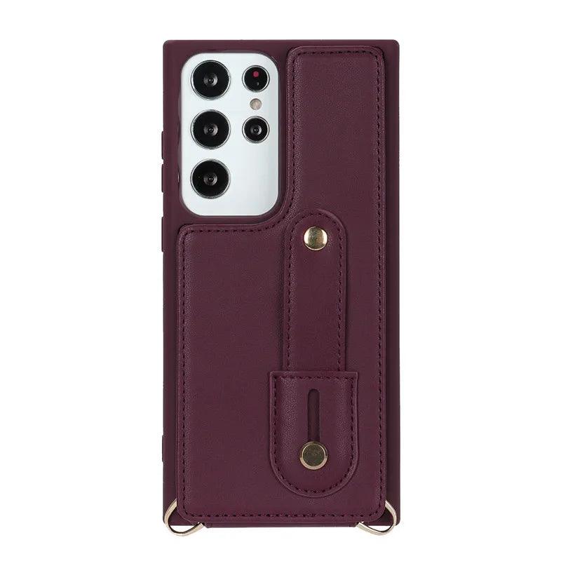 BCPC319 Leather Cute Phone Case for Galaxy S22 Ultra, S22 Plus, A54, 14, 34, 04, 13, 53, 52S, and M13 04S - Crossbody Card Slot - Touchy Style