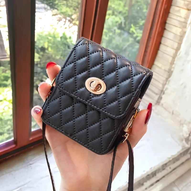 BCPC329 Cute Phone Case for Galaxy Z Flip 5, Z Flip 4, Z Flip 3, and OPPO Flip 5G - Fashion Mini Crossbody Bag - Touchy Style