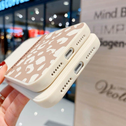 Beige Leopard Cute Phone Cases For iPhone 13 Pro Max 12 11 Pro Max XS Max XR X 7 8 Plus 11 - Touchy Style .