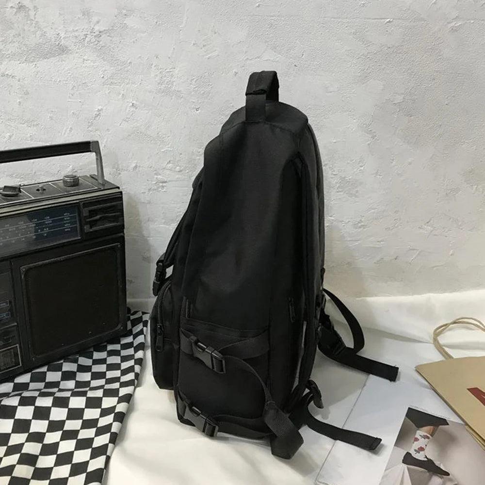 Black Cool Backpack Fashion Women Waterproof Large-capacity School Bag GCBKOS53 - Touchy Style