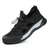 Black Hollow Out Safety Sneakers for Men - C3016 Casual Shoes - Touchy Style