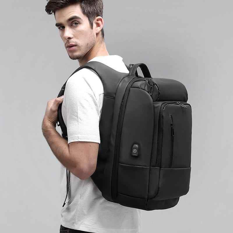 Black Laptop Cool Backpack For Men MCBO43 Waterproof Functional Backpacks - Touchy Style