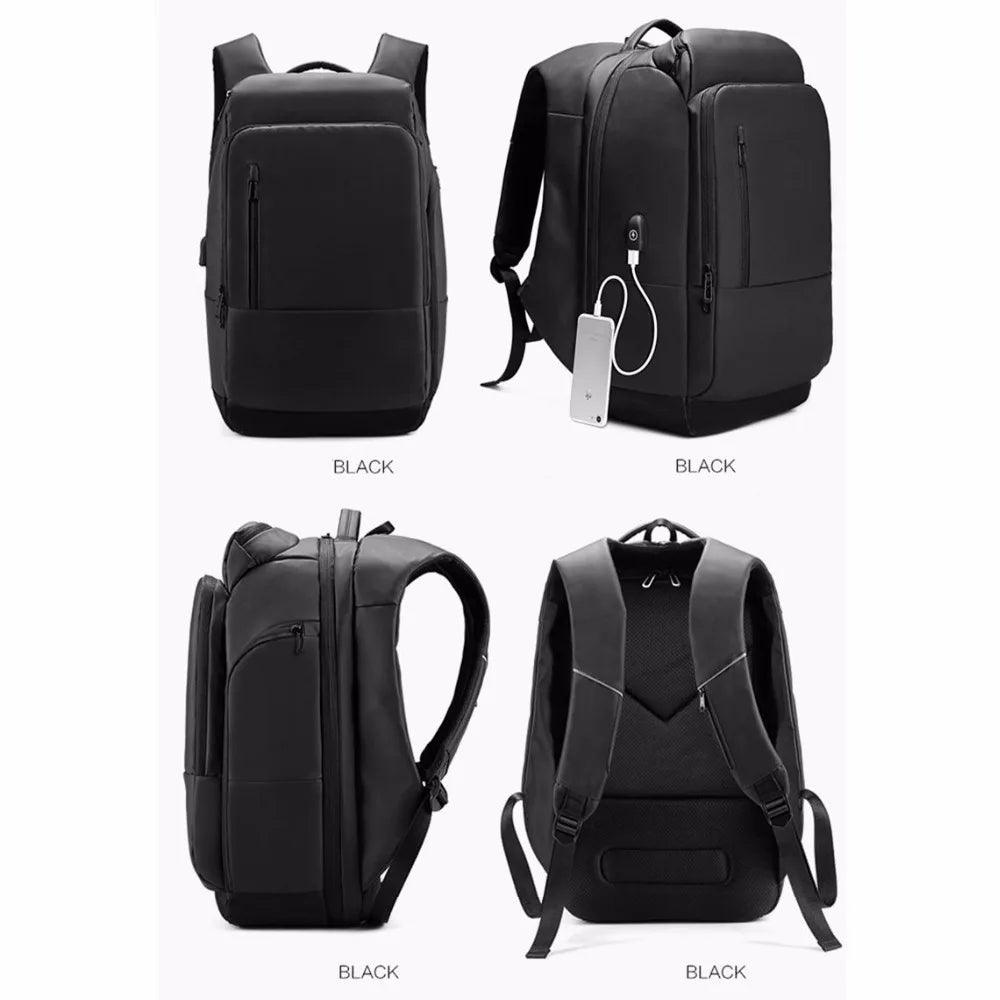Black Laptop Cool Backpack For Men MCBO43 Waterproof Functional Backpacks - Touchy Style