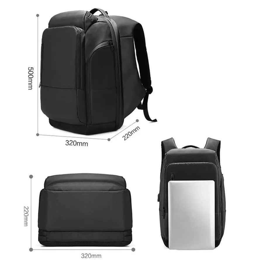 Black Laptop Cool Backpack For Men MCBO43 Waterproof Functional Backpacks - Touchy Style