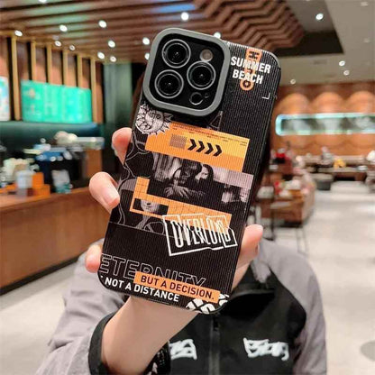Black Retro Art Statue Letter Cover Cute Phone Case for iPhone 15, 14, 13, 11, 12 Pro Max, 7, 8 Plus, X, XS Max, and XR - Touchy Style