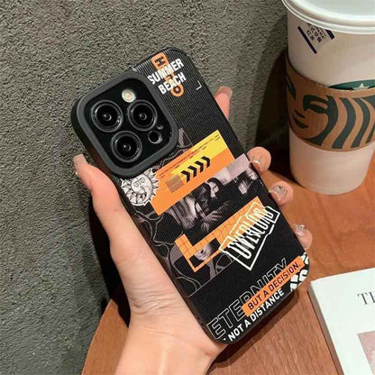 Black Retro Art Statue Letter Cover Cute Phone Case for iPhone 15, 14, 13, 11, 12 Pro Max, 7, 8 Plus, X, XS Max, and XR - Touchy Style .