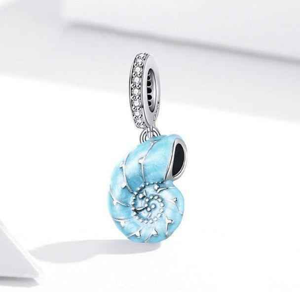 Blue Conch Pendant Charm Jewelry Without Chain - BOS32 - Touchy Style