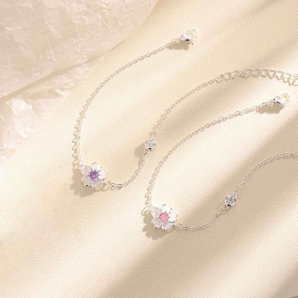 Bracelet Charm Jewelry - Cherry Blossom Flower - TSJ119 - Touchy Style
