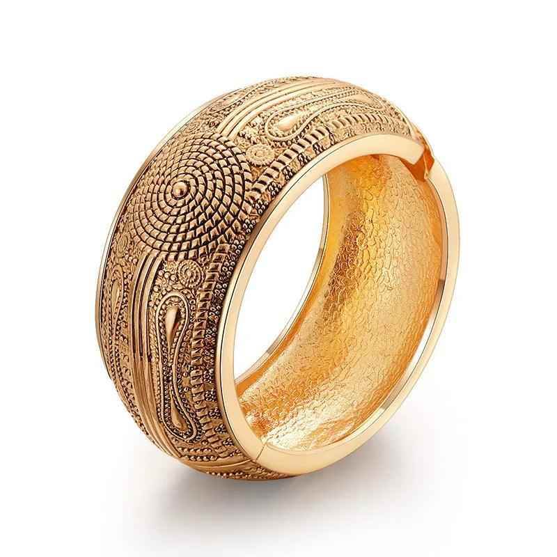 Bracelets Charm Jewelry - Geometric - Vintage Retro Metal Cuff Bangle - B0535 - Touchy Style