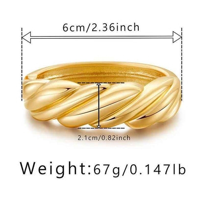 Bracelets Charm Jewelry - Golden Color - Twist Shape - TSJ9 Design - Touchy Style