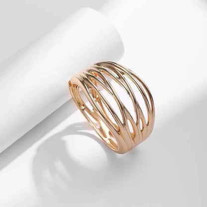 Bracelets Charm Jewelry - Hollow Wide Bangle - Irregular Metal - B0527 - Touchy Style