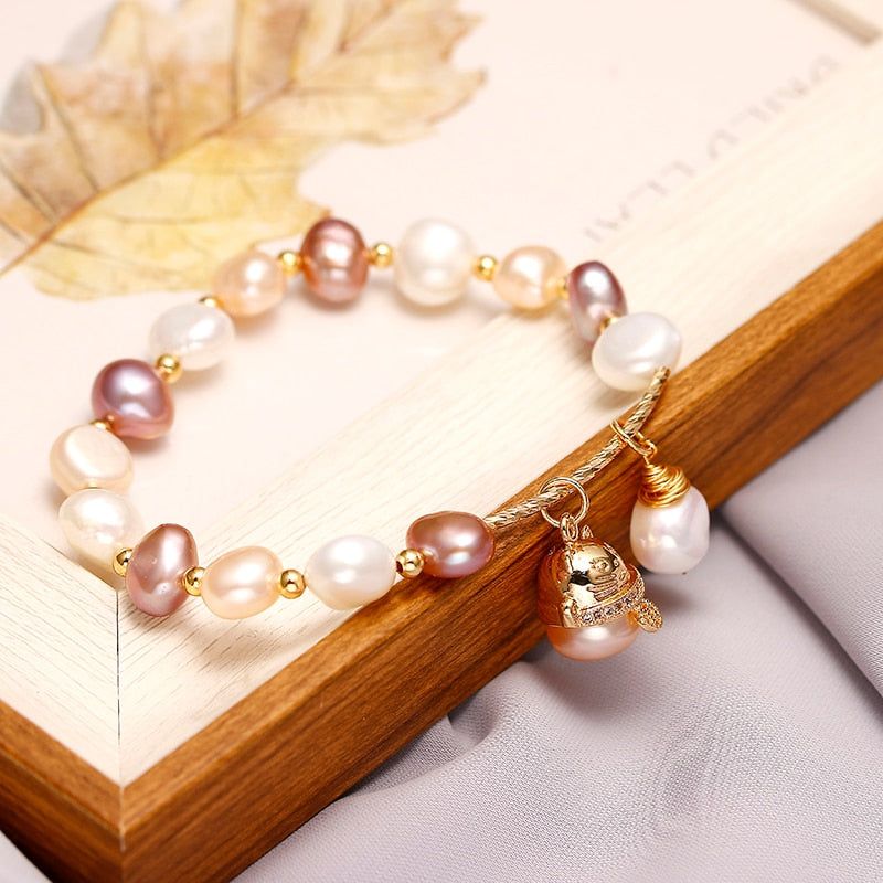 Bracelets Charm Jewelry XYS0349 Lucky Cat Baroque Natural Pearls - Touchy Style .