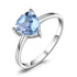BRCJ609 Finger Ring Charm Jewelry - Genuine Garnet Amethyst Citrine Peridot Topaz - 925 Sterling Silver - Touchy Style