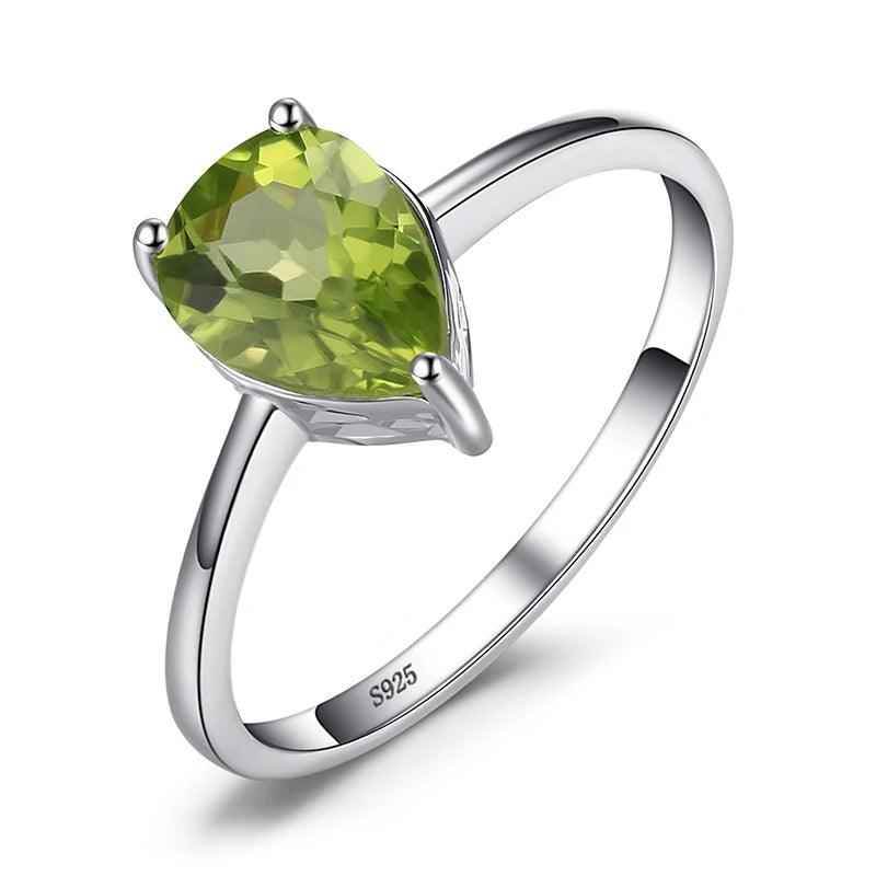 BRCJ609 Finger Ring Charm Jewelry - Genuine Garnet Amethyst Citrine Peridot Topaz - 925 Sterling Silver - Touchy Style