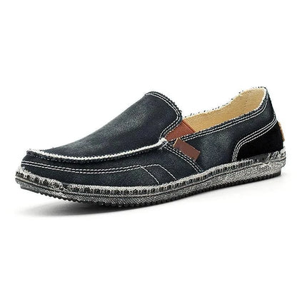 Breathable Canvas Flats Loafers Men&