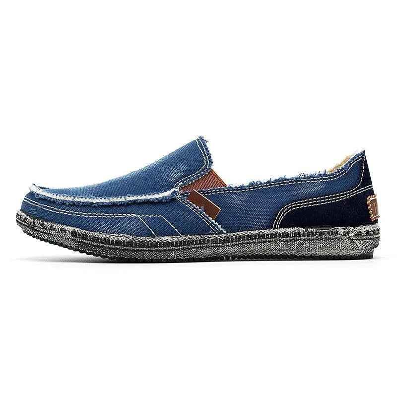 Breathable Canvas Flats Loafers Men&