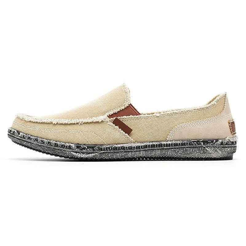 Breathable Canvas Flats Loafers Men&