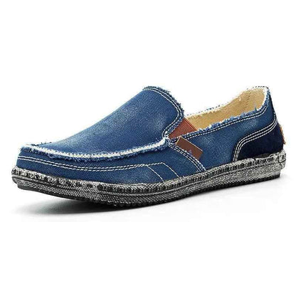 Breathable Canvas Flats Loafers Men&