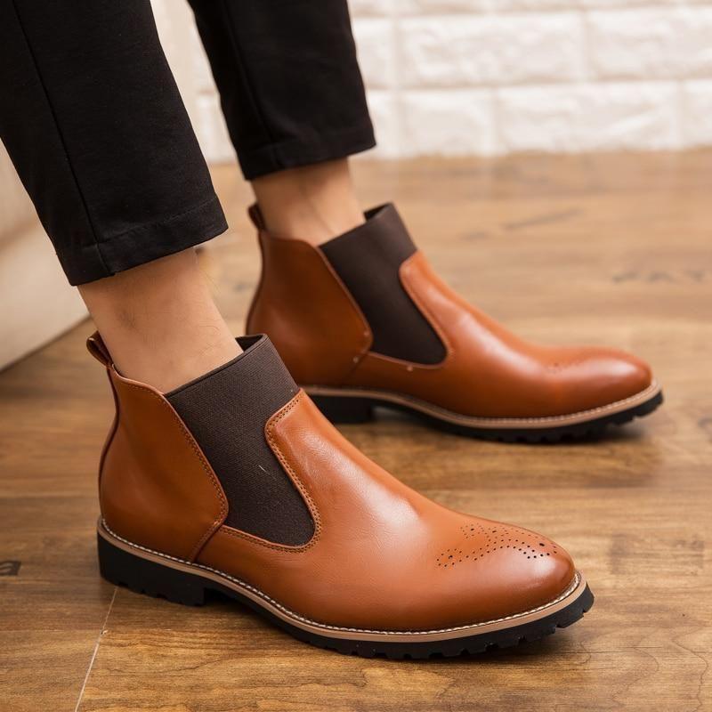 Breathable Leather Brown Men&