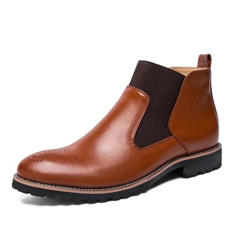 Breathable Leather Brown Men&