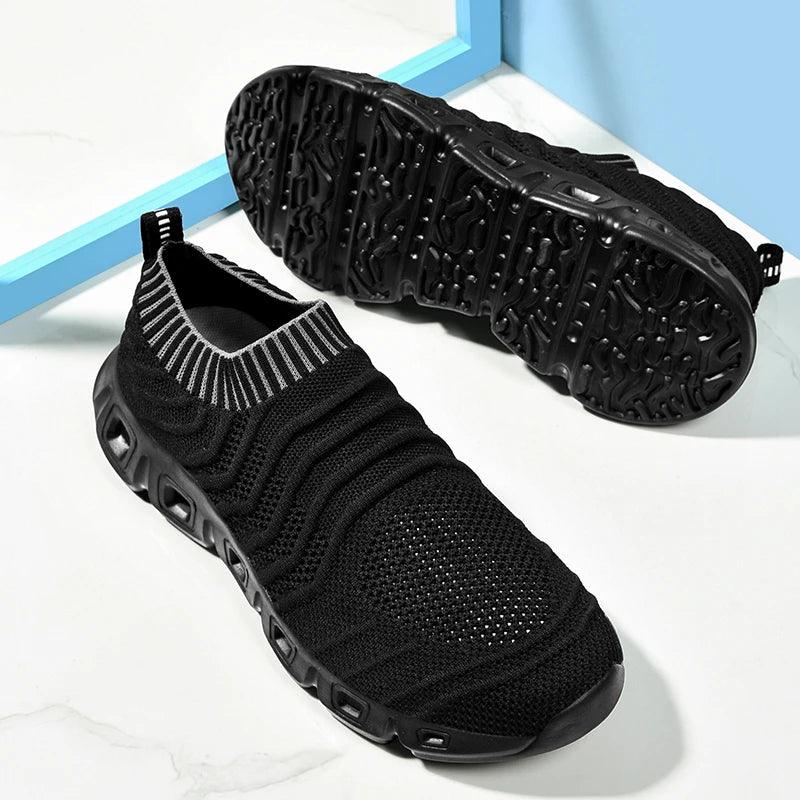 Breathable Running Flats Sports Sneakers Men&