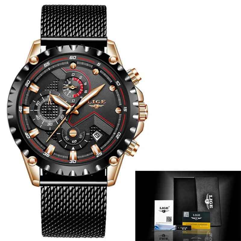 Business Simple Watch SCWTY41 Luxury Blue Stainless Steel Quartz - Touchy Style