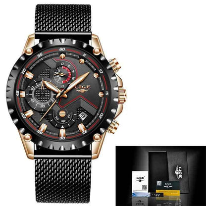 Business Simple Watch SCWTY41 Luxury Blue Stainless Steel Quartz - Touchy Style