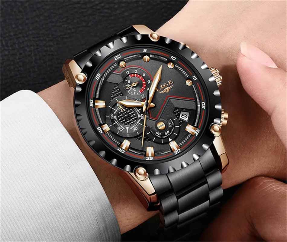 Business Simple Watch SCWTY41 Luxury Blue Stainless Steel Quartz - Touchy Style