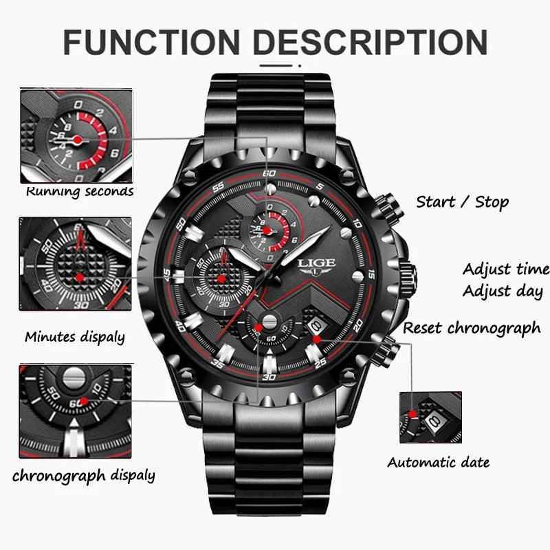 Business Simple Watch SCWTY41 Luxury Blue Stainless Steel Quartz - Touchy Style
