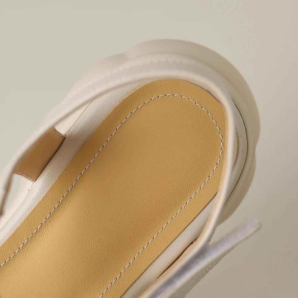 Camellia Blossom Leather Sandals - TSS105 Women&