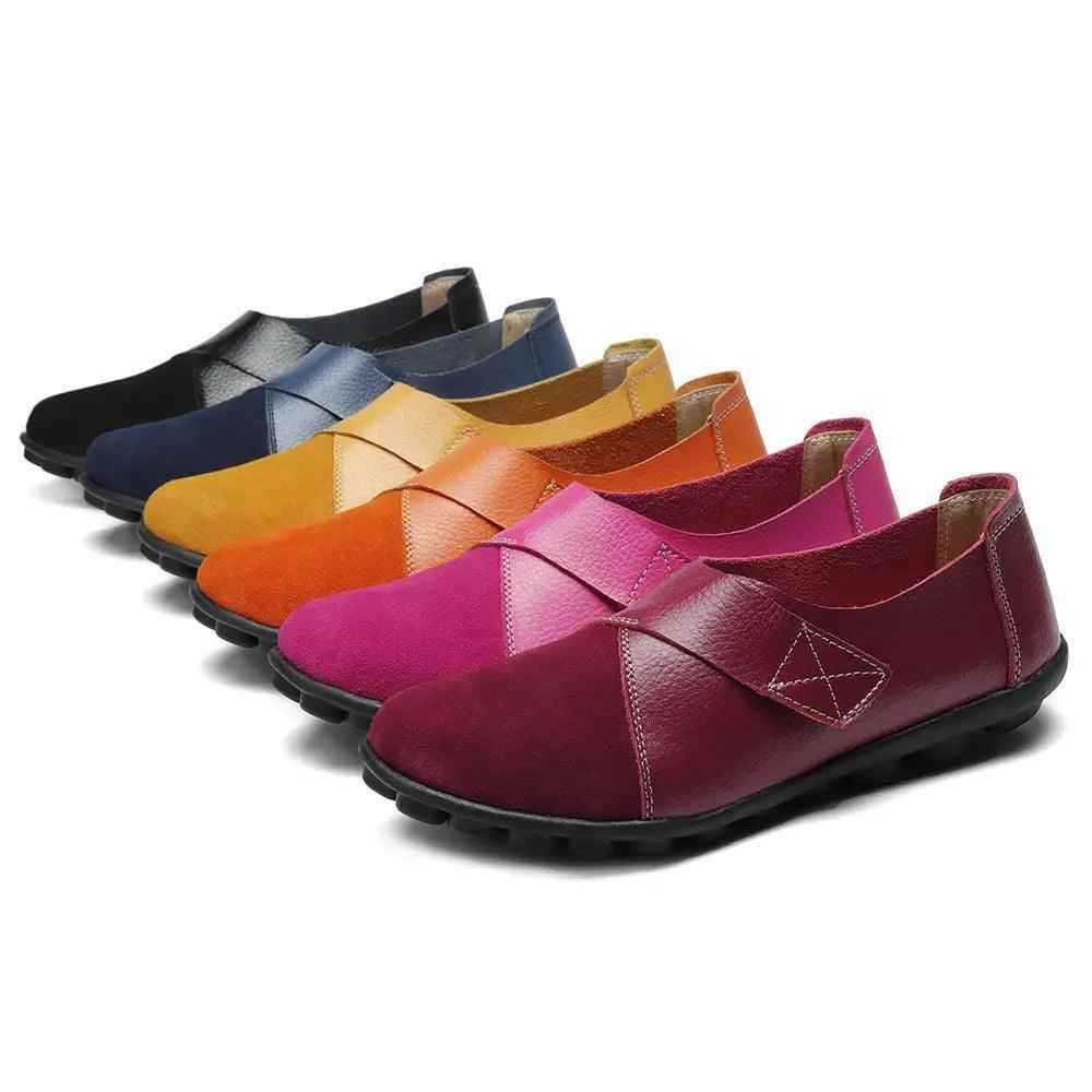 Candy Leather Flats Loafers Women&