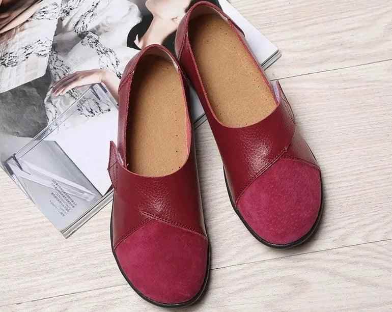 Candy Leather Flats Loafers Women&