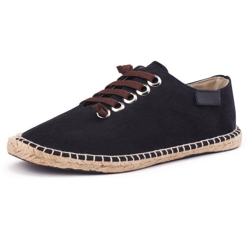 Canvas Men's Casual Shoes 2021 Flat Footwear Breathable Hemp Lazy Cool Young Man Shoes - Touchy Style .